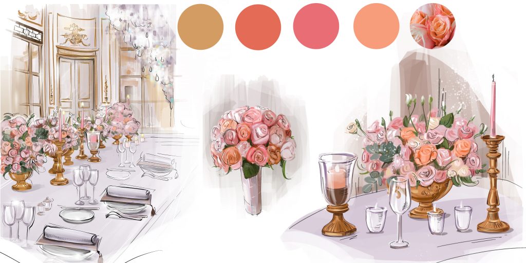 french wedding moodboard