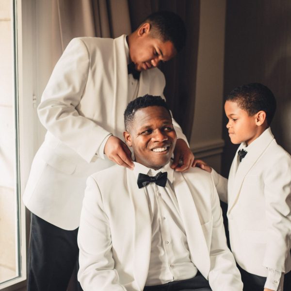 groom getting ready in paris